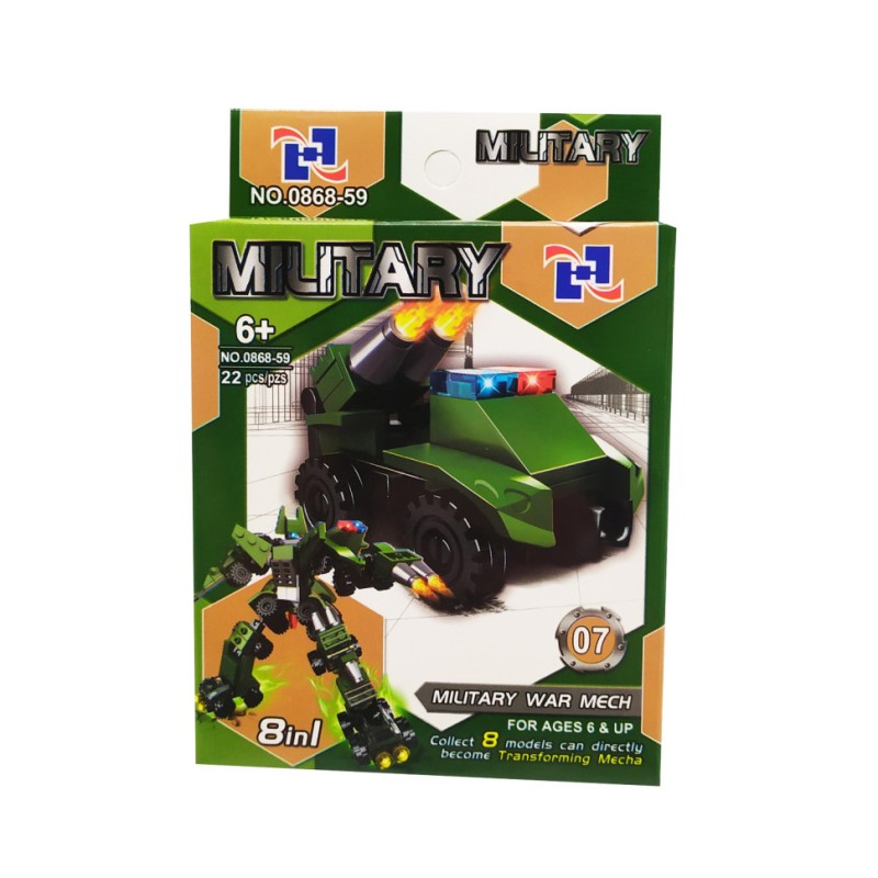 Дитячий конструктор 0868-59 військовий транспорт Вид 7