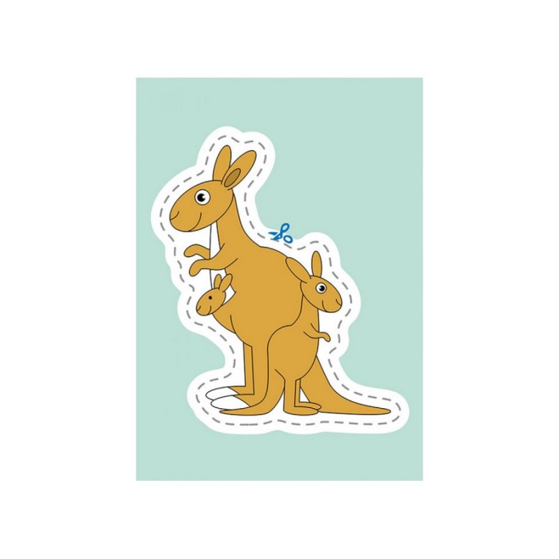 Вирізалки для найменших. Тварини та їх дитинчата КЕНГУРУ 1376004 від 3 років