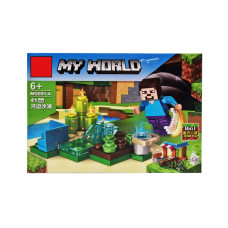 Конструктор детский Minecraft MG691 с фигуркой героя Вид 4