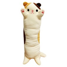 М'яка іграшка антистрес "Кіт батон" L15103, 70 см Білий