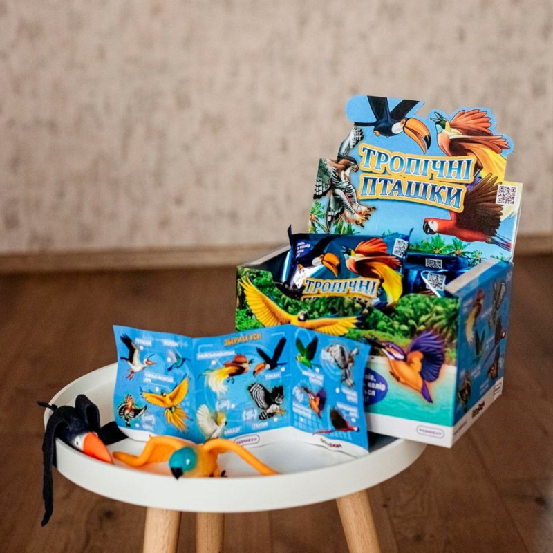 Стретч-іграшка у вигляді тварини Тропічні пташки #sbabam 14-CN-2020 іграшка-сюрприз