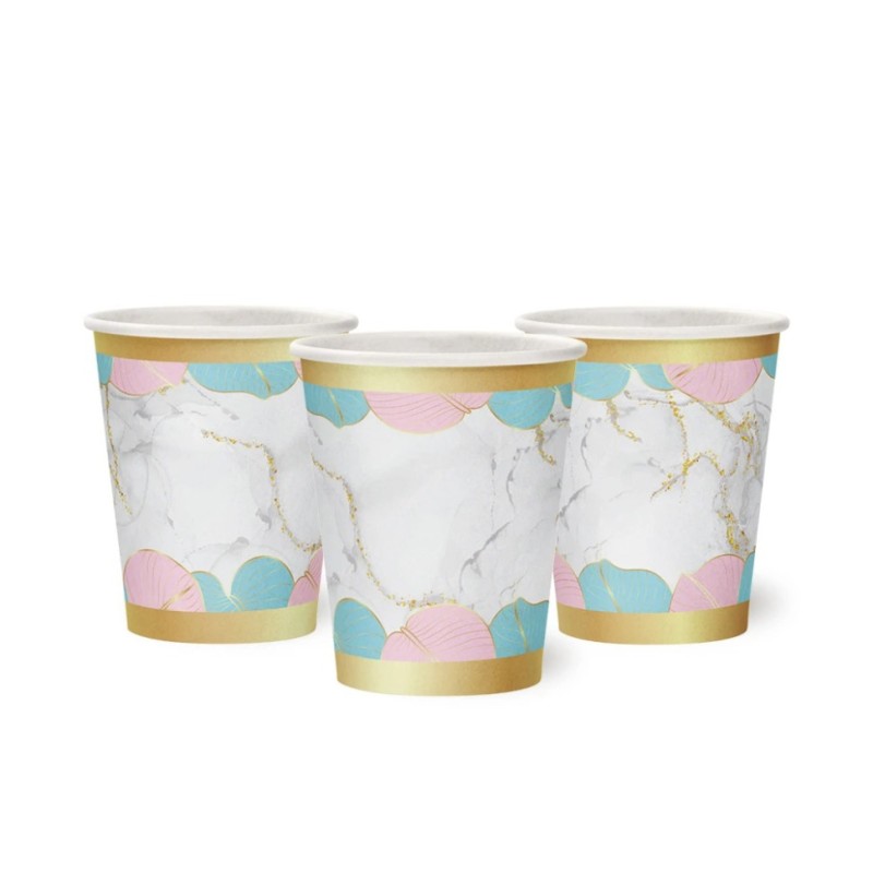 Набір паперових склянок "Мармур" 7036-0076, 10 шт