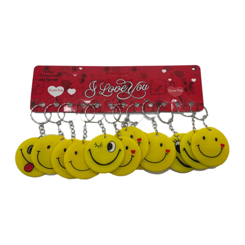Набір брелоків "Смайл-широка посмішка" 2-101-2 12 штук
