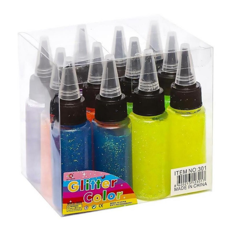 Клей із блискітками COLOR-IT 301SP, 30мл 6 кольорів