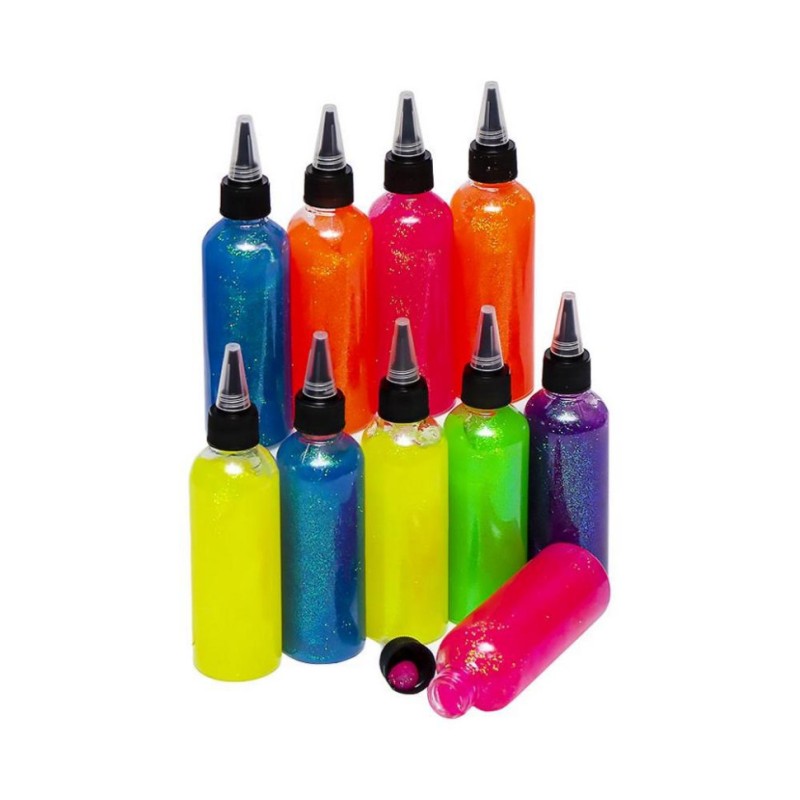 Клей для творчості з блискітками 120SP баночки 120мл 6 кольорів