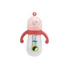 Пляшечка пластикова з силіконовими ручками MGZ-0200(Pink) 260 мл