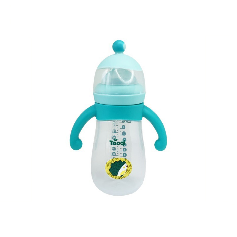 Пляшечка пластикова з силіконовими ручками MGZ-0200(Turquoise) 260 мл