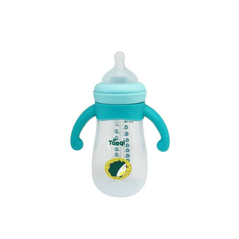 Пляшечка пластикова з силіконовими ручками MGZ-0200(Turquoise) 260 мл