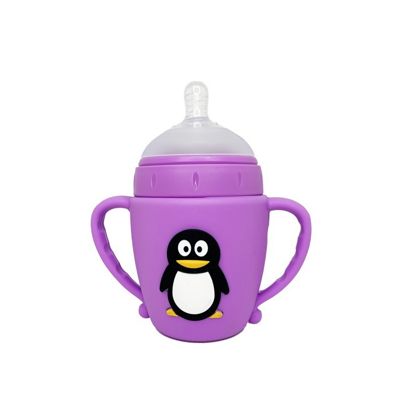 Пляшечка пластикова з ручками "Пінгвін" MGZ-0301, 180 мл