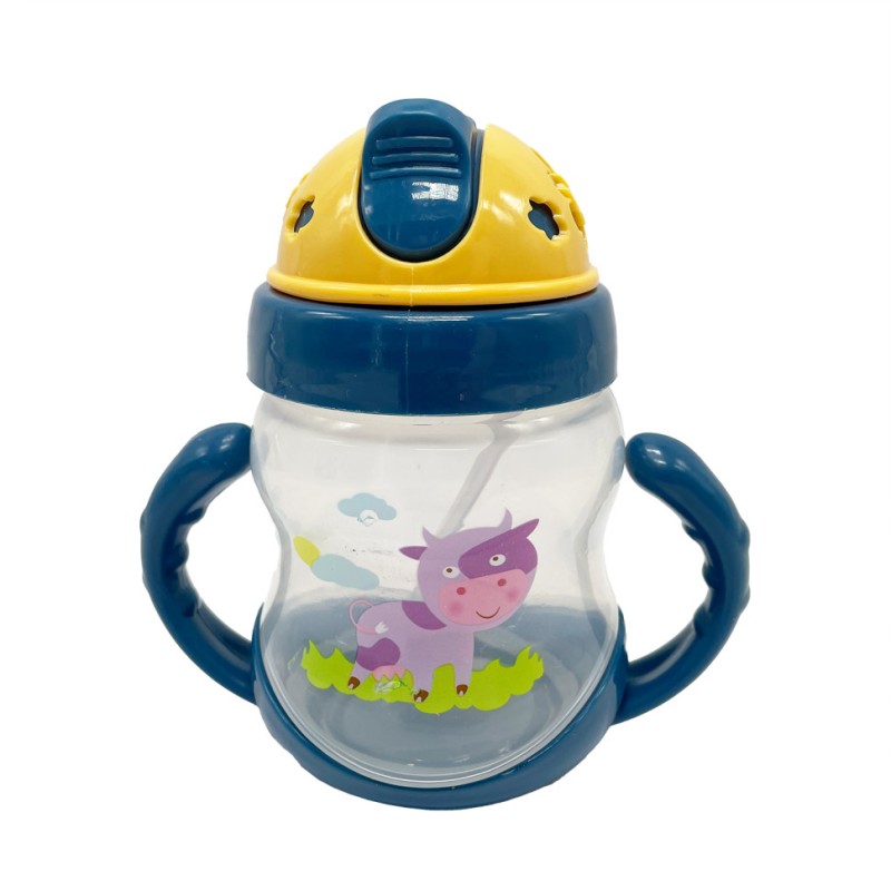 Пляшечка пластикова з ручкамиз MGZ-0322(Blue) 250 мл