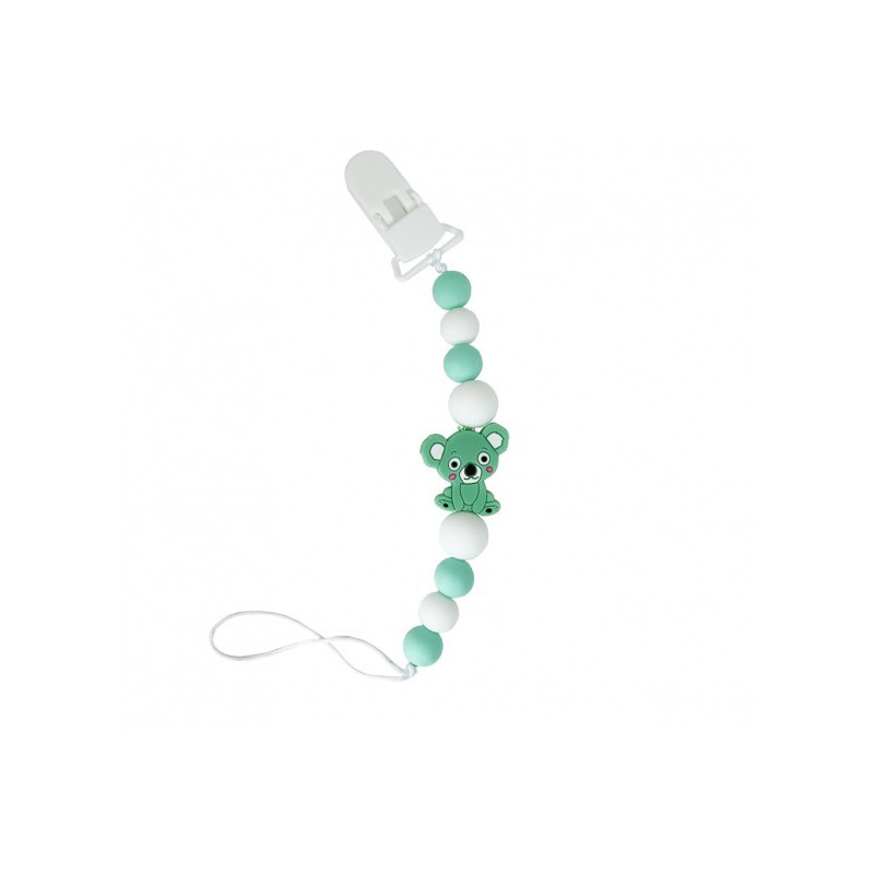 Ланцюжок для пустушки "Коала" MGZ-0521(Turquoise) силіконовий