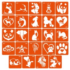 Набор трафаретов для биотата «A - животные» a-simple_24_1