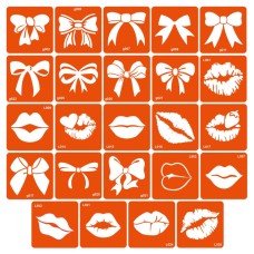 Набор трафаретов для биотату «G+L - губки и бантики» g-L-simple_24_1