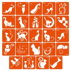 Набор трафаретов для биотату «K - котики» k-simple_24_1