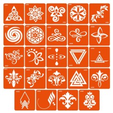 Набор трафаретов для биотату «M - узоры» m-simple_24_1