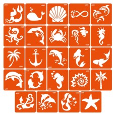 Набор трафаретов для биотату «S - море» s-simple_24_1