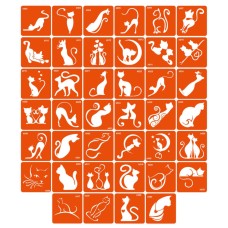 Набор трафаретов для биотату «K - котики» k-simple_40_1