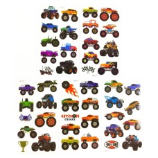 Набор детских временных тату «Колесо-монстры №2» set-5-kids-tatto-cars-2