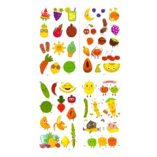 Набор детских временных татуировок «Овощи и фрукты» tattoo-kids-mini-set-fruits
