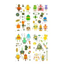 Набор детских временных тату «Работы» tattoo-kids-mini-set-robots