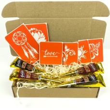 Набор хны с трафаретами для биотату №1 henna-set-01