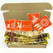 Набор хны с трафаретами для биотату №2 henna-set-02