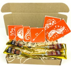Набор хны с трафаретами для биотата №3 henna-set-03
