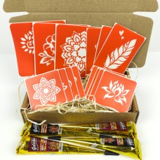 Набор хны с трафаретами для биотата №4 henna-set-04