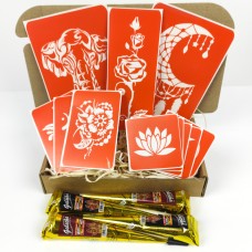 Набор хны с трафаретами для биотата №5 henna-set-05