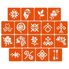 Набор трафаретов для био-папы "Мавка" Mavka_5x5_18_1