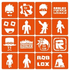 Набор трафаретов для био-папы "Roblox" Roblox_simple-16