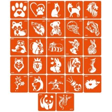 Набор трафаретов для биотатата "A - животные" a_simple_5x5_27_1