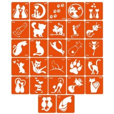 Набор трафаретов для биотатата "K - котики" k_simple_5x5_27_1