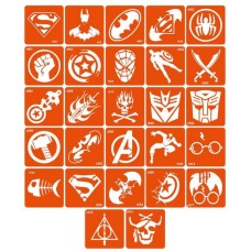 Набор трафаретов для био-папы "R - пираты, супергерои" r_simple_5x5_27_1