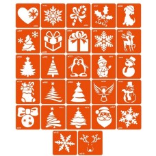 Набор трафаретов для биотатата "W - зима" w_simple_5x5_27_1