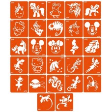 Набор трафаретов для биотатата "Z+V - мультики, ящерицы" z-v_simple_5x5_27_1