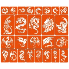 Набор трафаретов для био-папы "Драконы - большой микс" dragons-big-mix