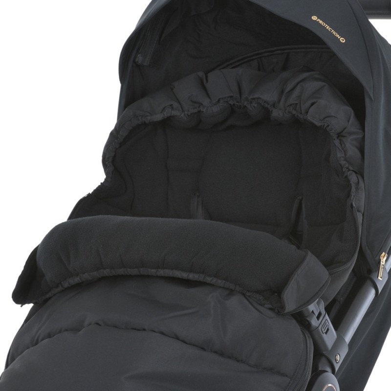 Конверт у коляску ME 1131 Footmuff Plus Black 100 х 53 см, застібки-блискавки