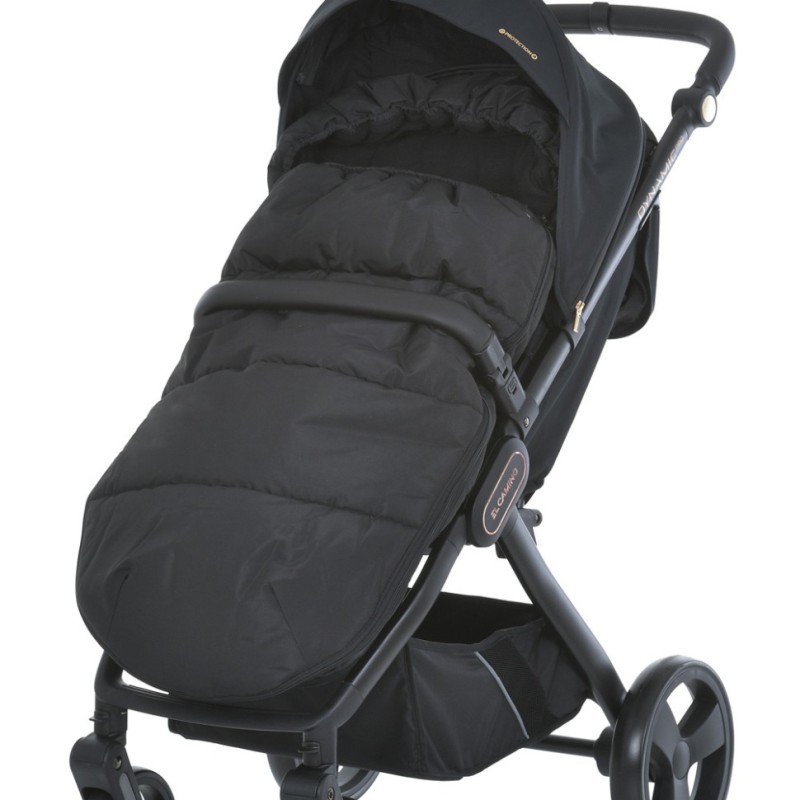 Конверт у коляску ME 1131 Footmuff Plus Black 100 х 53 см, застібки-блискавки