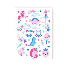 Набор временных татуировок "Unicorn mood" LB-185 голограмма
