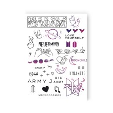 Набор временных татуировок "BTS microcosmos" LB-190