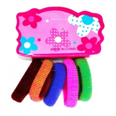 Детская резинка для волос 0301-1126 микрофибра, разноцветный, набор 5 шт.