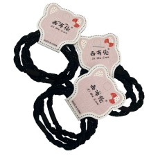 Детская резинка для волос 0301-718 черный с блеском, набор 60 шт.