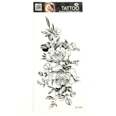 Временное тату "Цветы" FF-081 размер 19 х 9 см