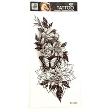 Временное тату "Цветы" FF-088 размер 19 х 9 см