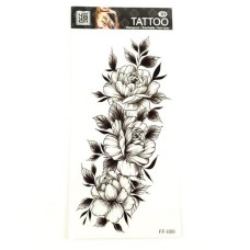 Временное тату "Цветы" FF-089 размер 19 х 9 см