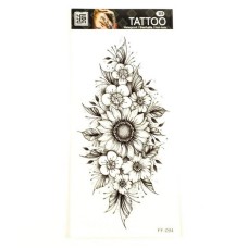 Временное тату "Цветы" FF-094 размер 19 х 9 см