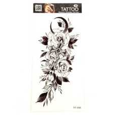 Временное тату "Цветы" FF-098 размер 19 х 9 см