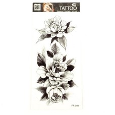 Временное тату "Цветы" FF-099 размер 19 х 9 см