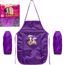 Фартух дитячий з нарукавниками для дівчаток CR5530(Violet) 54х37 см (91392)